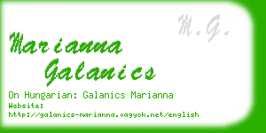 marianna galanics business card